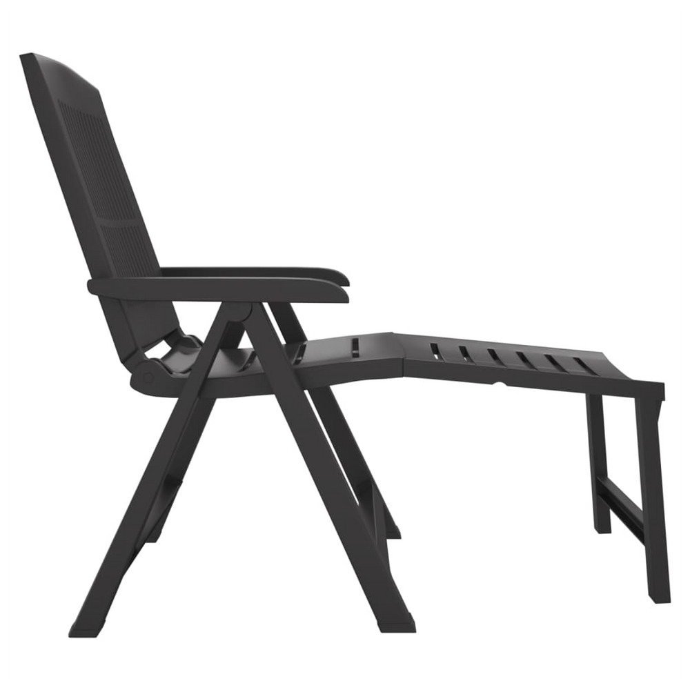 vidaXL Sun Lounger Anthracite Plastic - anydaydirect