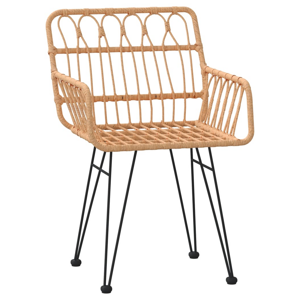 Garden Chairs 2 pcs with Armrest 56x64x80 cm PE Rattan - anydaydirect
