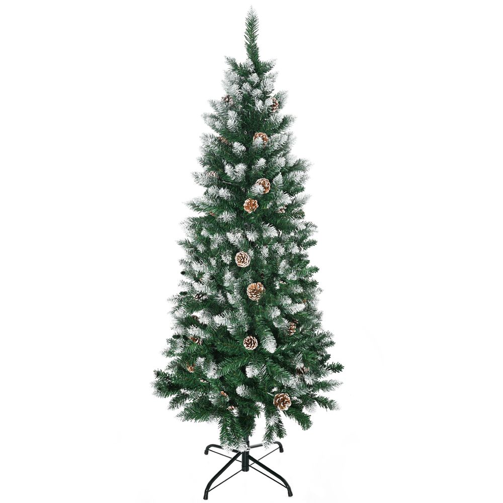 5' Snow Artificial Christmas Tree Holiday Home Decor with Pine Cones - anydaydirect