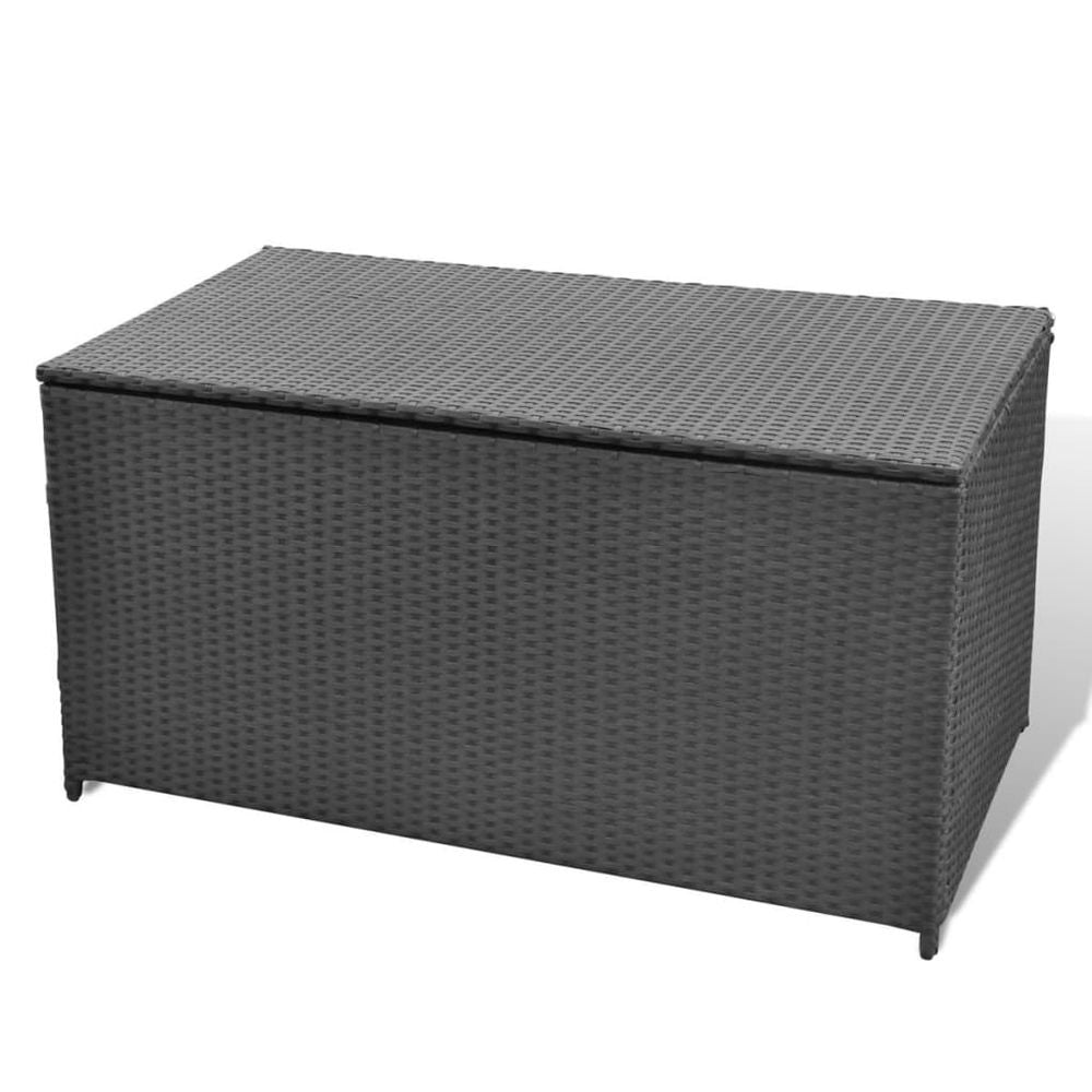 Garden Storage Box  120x50x60 cm Poly Rattan - anydaydirect