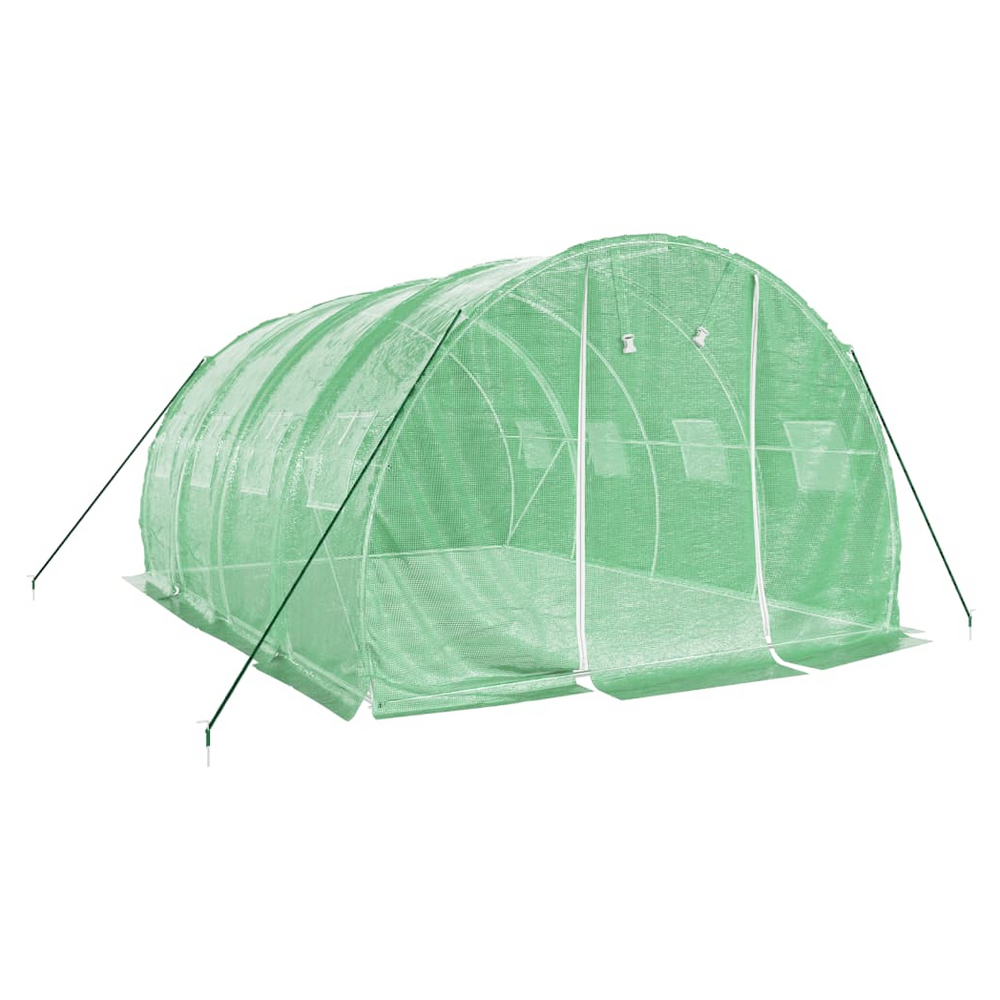 vidaXL Greenhouse with Steel Frame Green 12 m² 4x3x2 m - anydaydirect