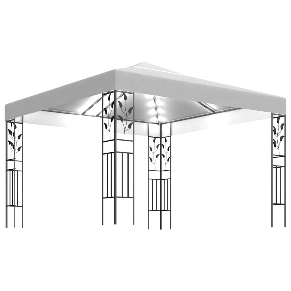 Gazebo Tent with LED String Lights 3x3 m - anydaydirect
