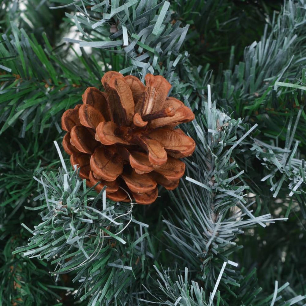 Frosted Christmas Tree with Pinecones 150 cm - anydaydirect