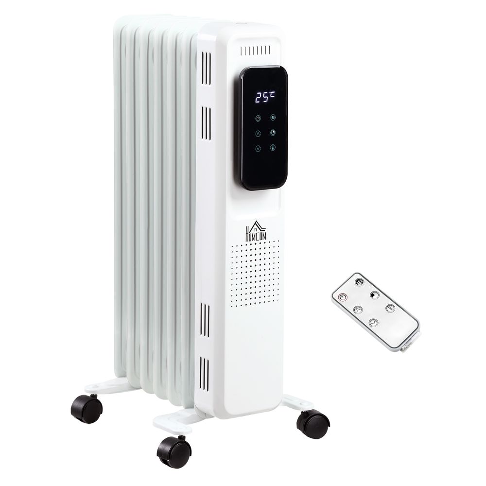 1630W Oil Filled Radiator Portable Electric Heater with LED Display - anydaydirect
