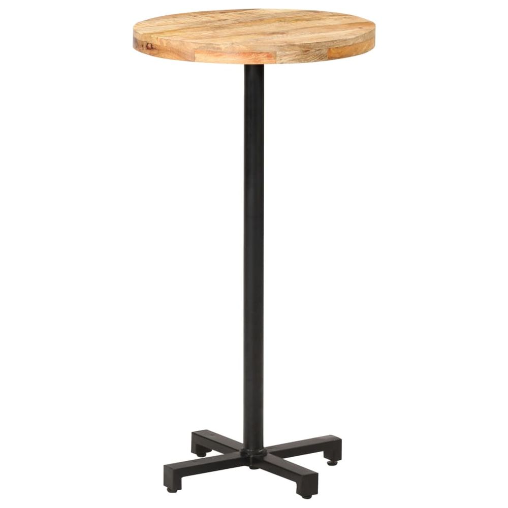 vidaXL Bar Table Round Ø60x110 cm Rough Mango Wood - anydaydirect