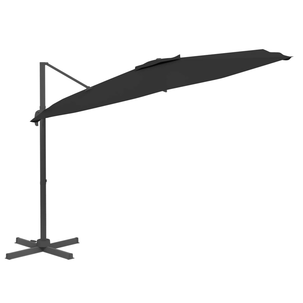 Cantilever Umbrella with Aluminium Pole Black 300x300 cm - anydaydirect