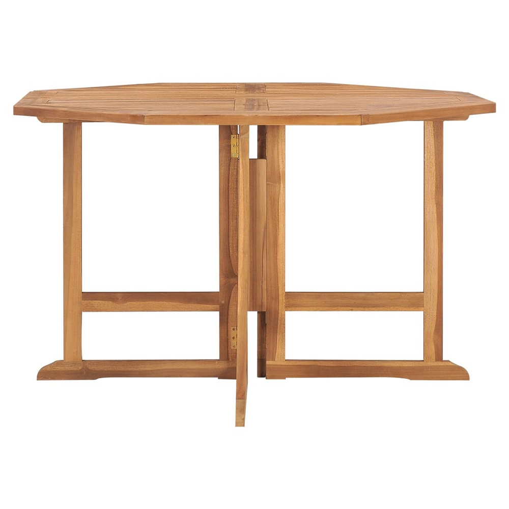 Folding Garden Dining Table 110x110x75 cm Solid Wood Teak - anydaydirect