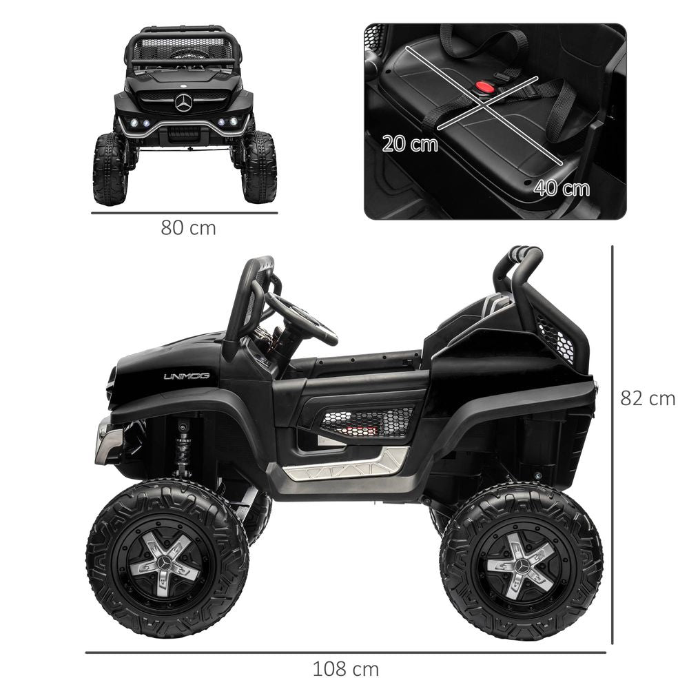 Kids Electric Ride on Car with Remote Control - Black - anydaydirect