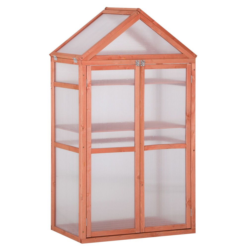 Garden Polycarbonate Cold Frame Greenhouse Grow House Flower Vegetable Plants - anydaydirect
