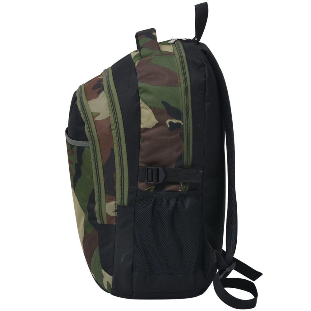 School Backpack 40 L in Camouflage, Black ,Grey & Green - anydaydirect