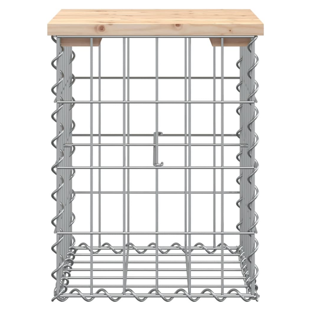 vidaXL Garden Bench Gabion Design 33x31x42 cm Solid Wood Pine - anydaydirect