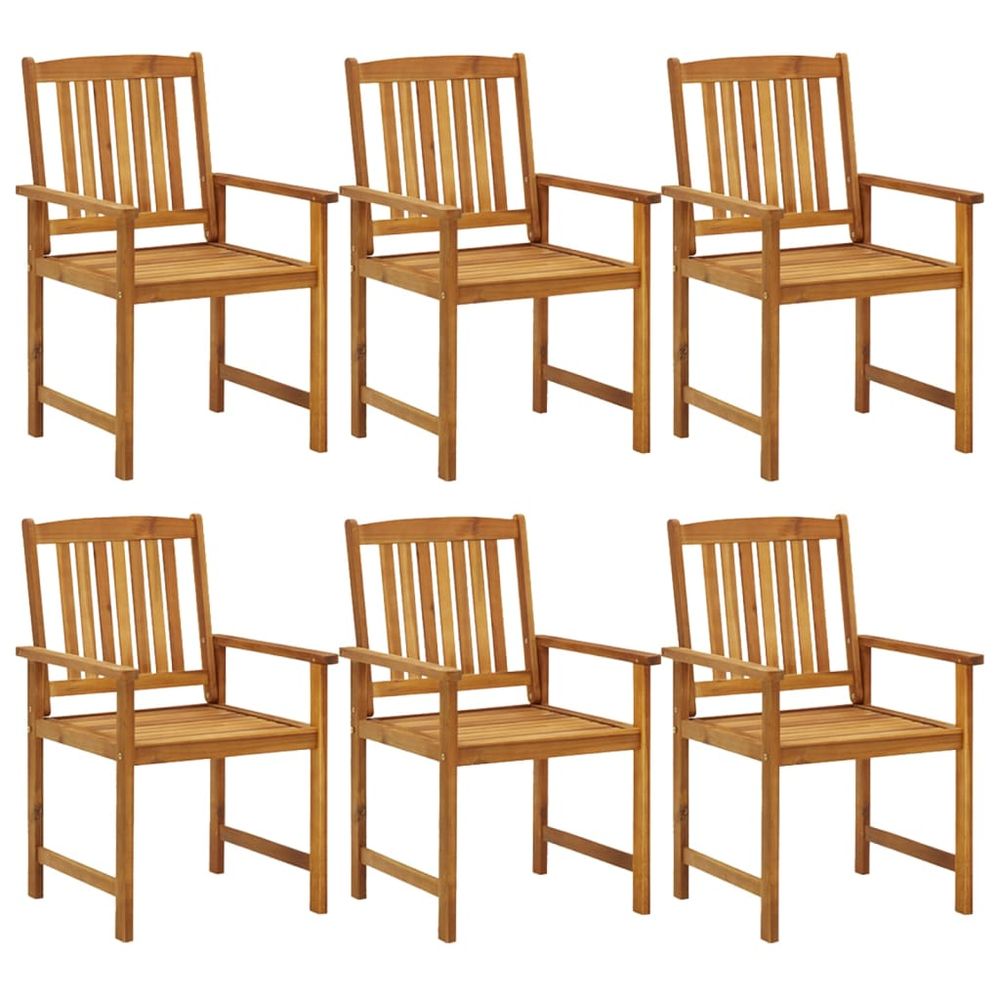 7 Piece Garden Dining Set Solid Wood Acacia - anydaydirect