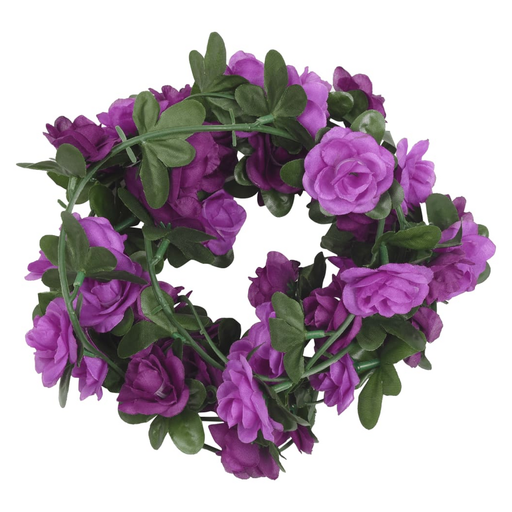 vidaXL Artificial Flower Garlands 6 pcs Light Purple 240 cm - anydaydirect