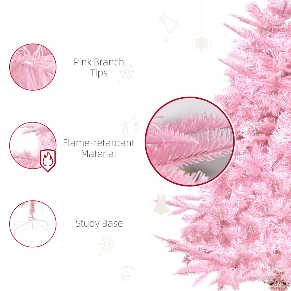 4FT Artificial Christmas Tree Holiday Xmas Automatic Open for Home Party Pink - anydaydirect