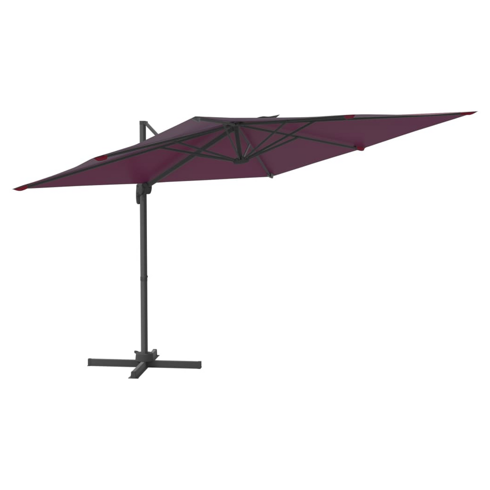 LED Cantilever Umbrella Bordeaux Red 400x300 cm - anydaydirect