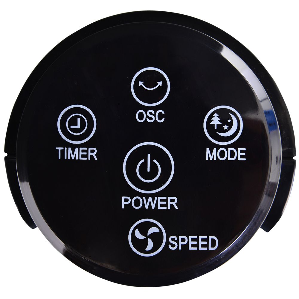 ABS 3-Speed Oscillating Tower Fan w/ Remote Black - anydaydirect