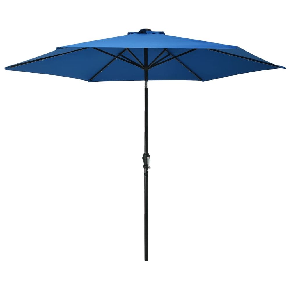 Outdoor Parasol with LED Lights and Steel Pole 300 cm - anydaydirect