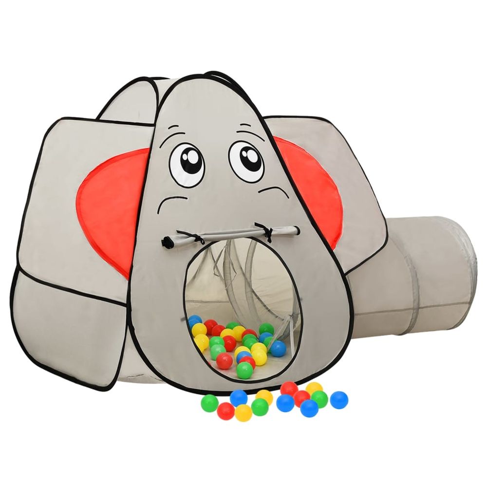 Elephant Children Play Tent Grey 174x86x101 cm - anydaydirect