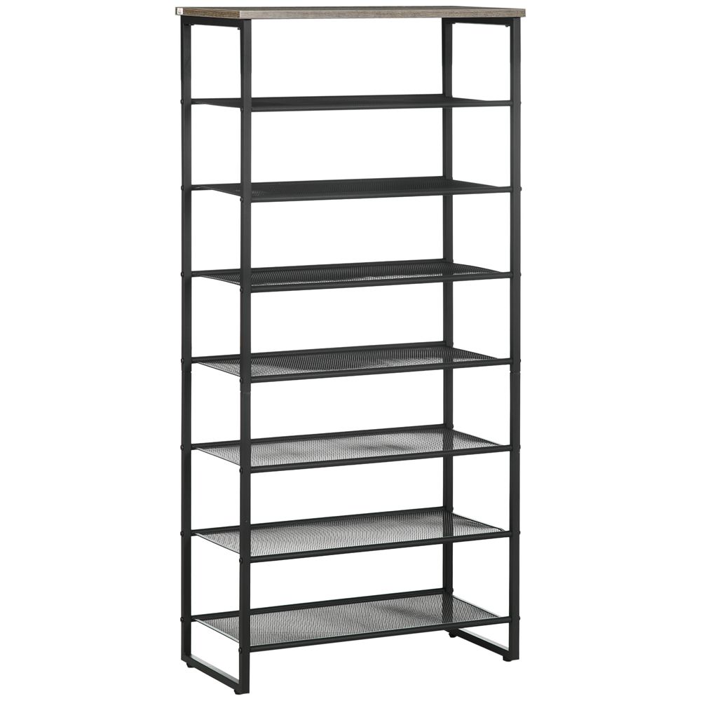 HOMCOM Shoe Rack, 8-tier Shoe Storage Shelf for 21-24 Pair Shoes for Entryway - anydaydirect
