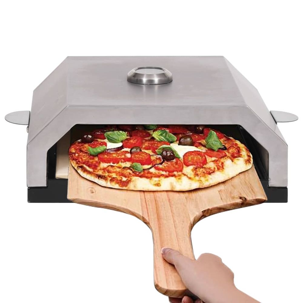 Pizza Oven with Ceramic Stone for Gas Charcoal BBQ - anydaydirect