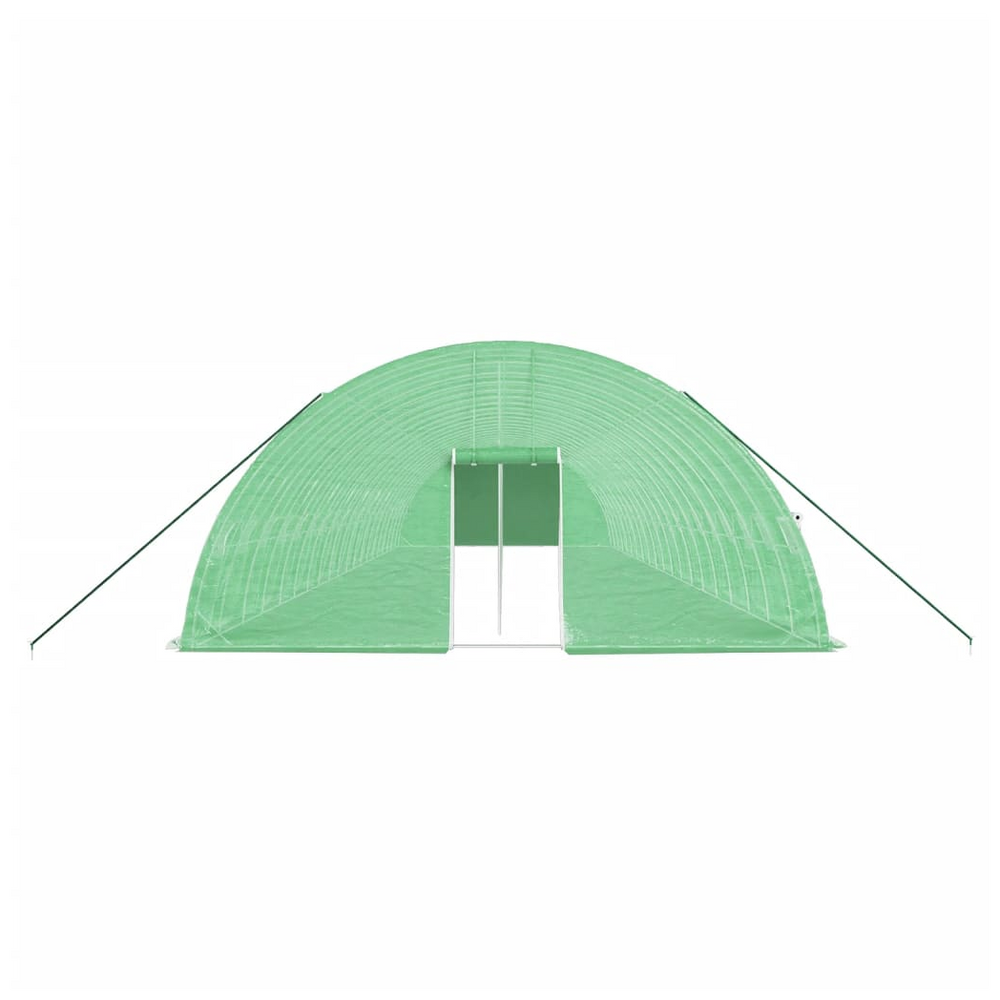 vidaXL Greenhouse with Steel Frame Green 120 m² 20x6x2.85 m - anydaydirect