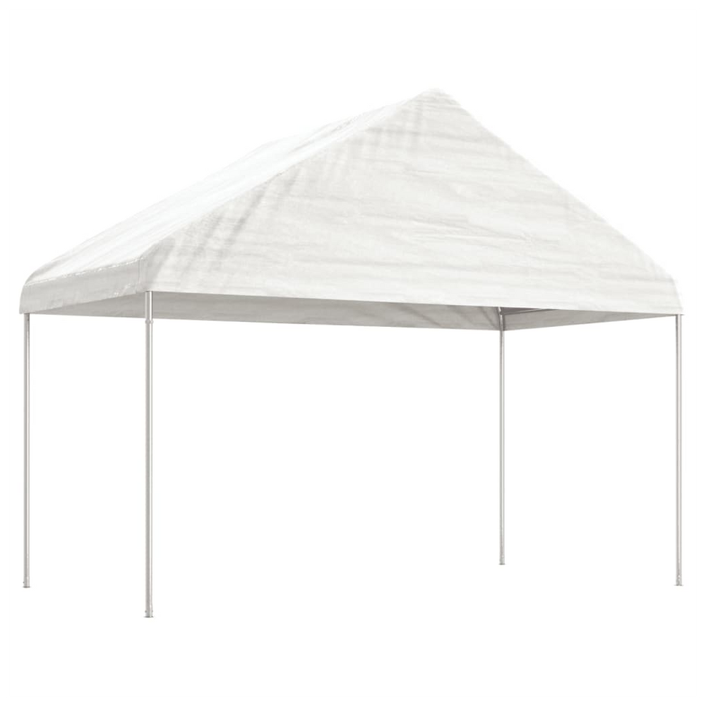 vidaXL Gazebo with Roof White 4.08x2.23x3.22 m Polyethylene - anydaydirect