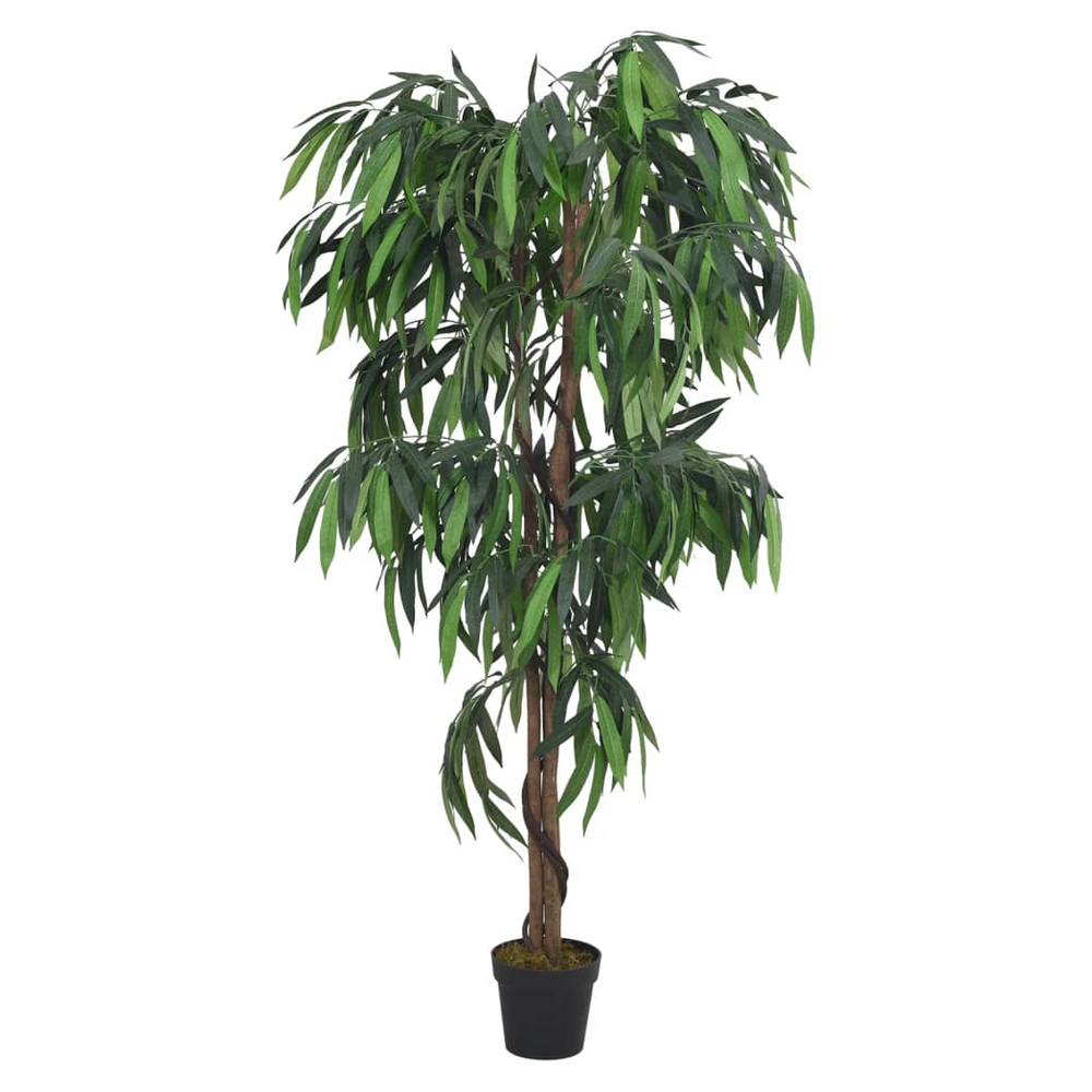 vidaXL Artificial Mango Tree 300 Leaves 80 cm Green - anydaydirect