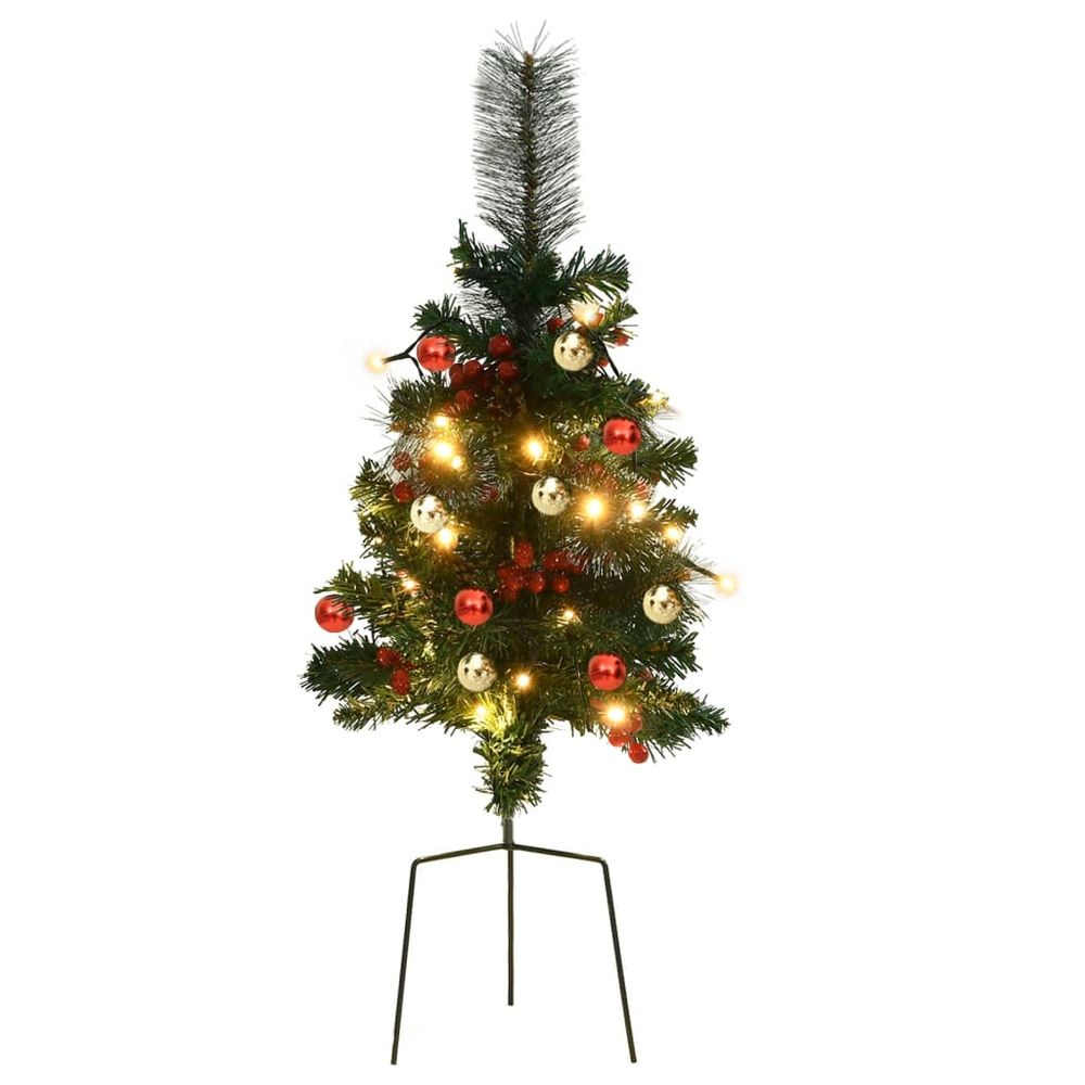 Artificial Pathway Christmas Trees with LEDs 2 pcs 76 cm PVC - anydaydirect