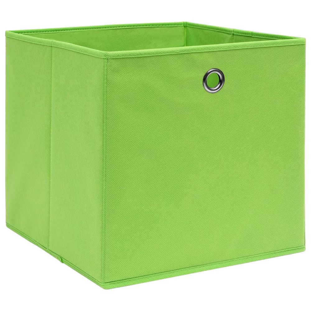 Storage Boxes 4 pcs Green 32x32x32 cm Fabric - anydaydirect