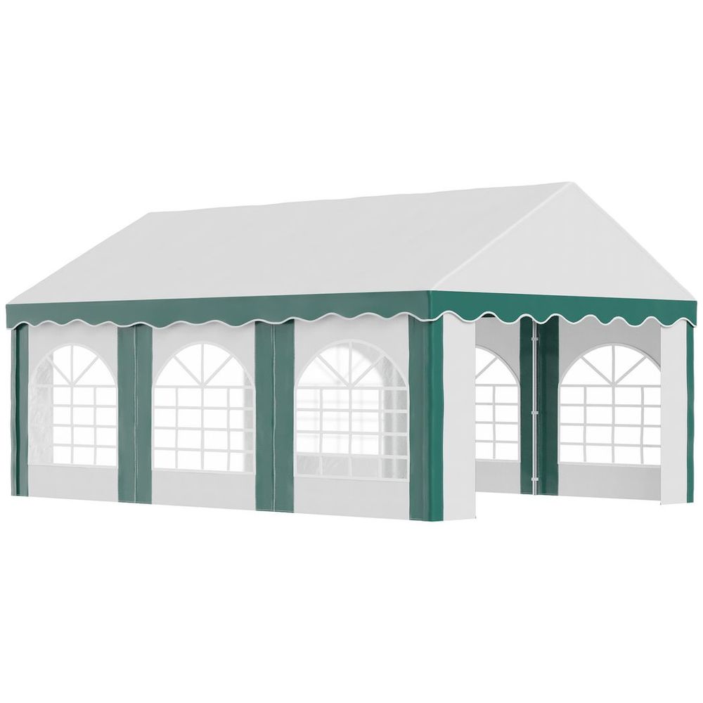 6 x 4m Marquee Gazebo, Party Tent with Double Doors for Wedding and Events - anydaydirect