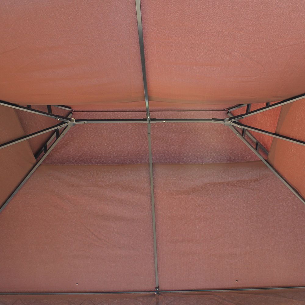 3x4m Metal Gazebo Marquee Patio Canopy Shelter with Sidewalls Pavilion - anydaydirect