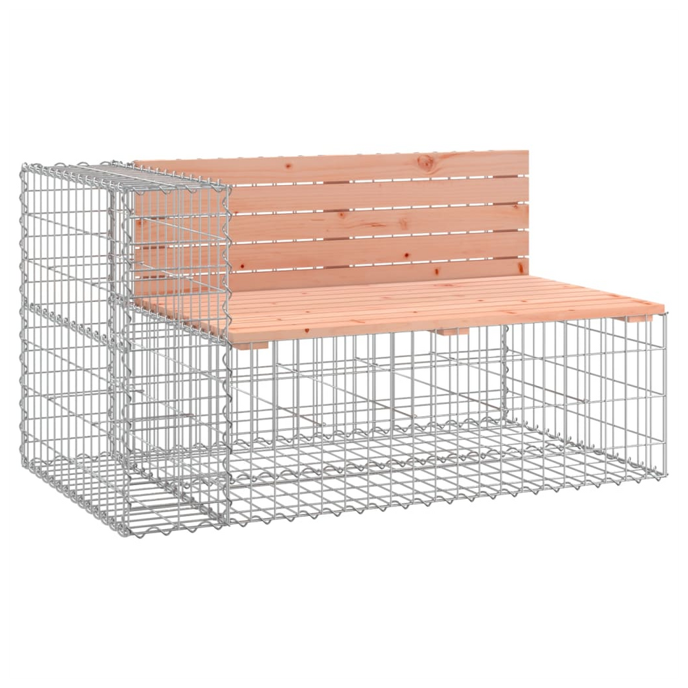 vidaXL Garden Bench Gabion Design 122x71x65.5 cm Solid Wood Douglas - anydaydirect