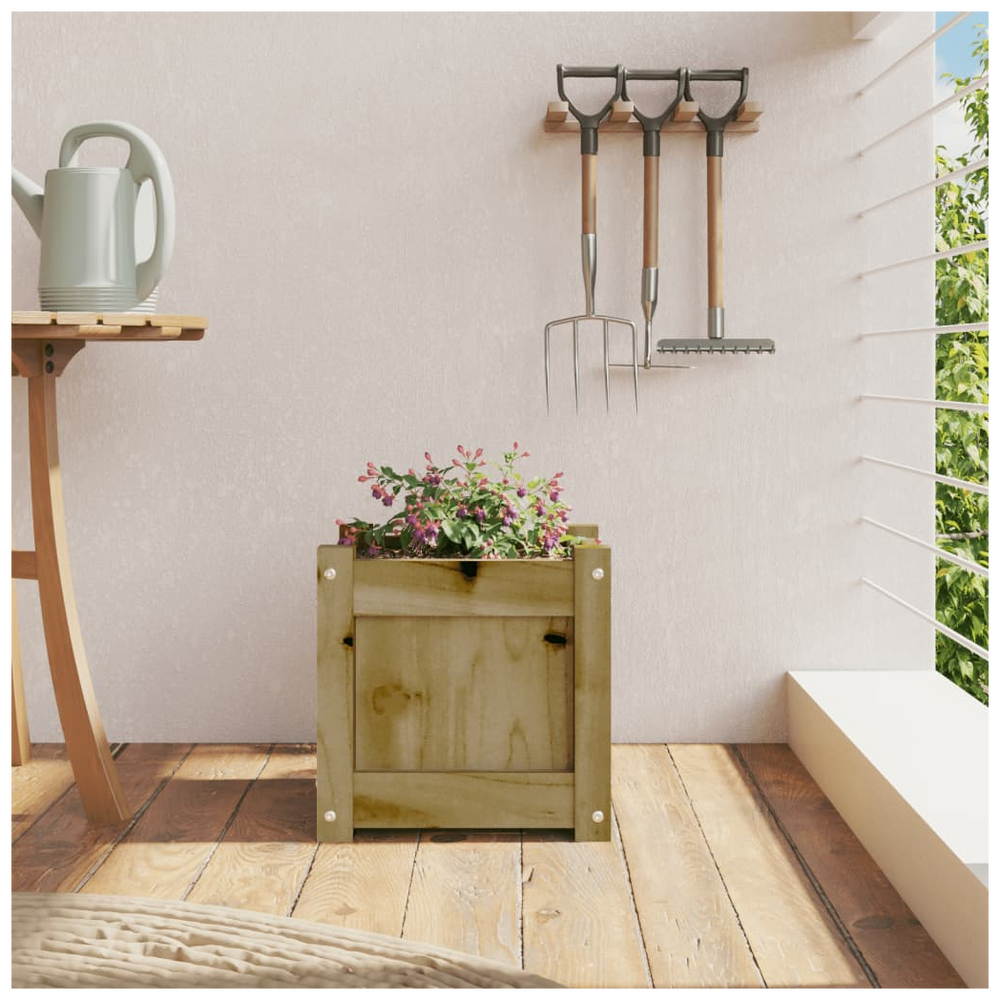 vidaXL Garden Planter 31x31x31 cm Impregnated Wood Pine - anydaydirect