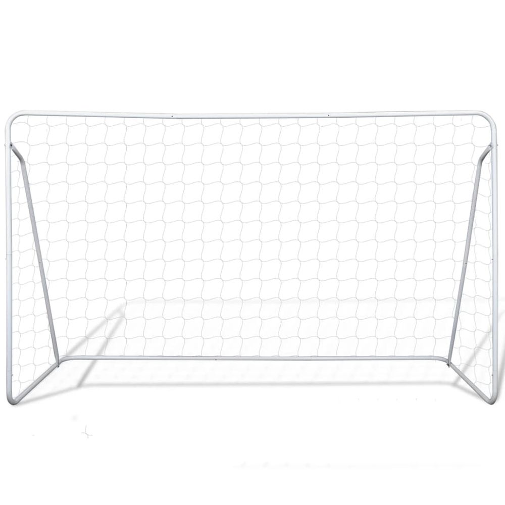 Soccer Goal Post Net Set Steel 240 x 90 x 150 cm - anydaydirect