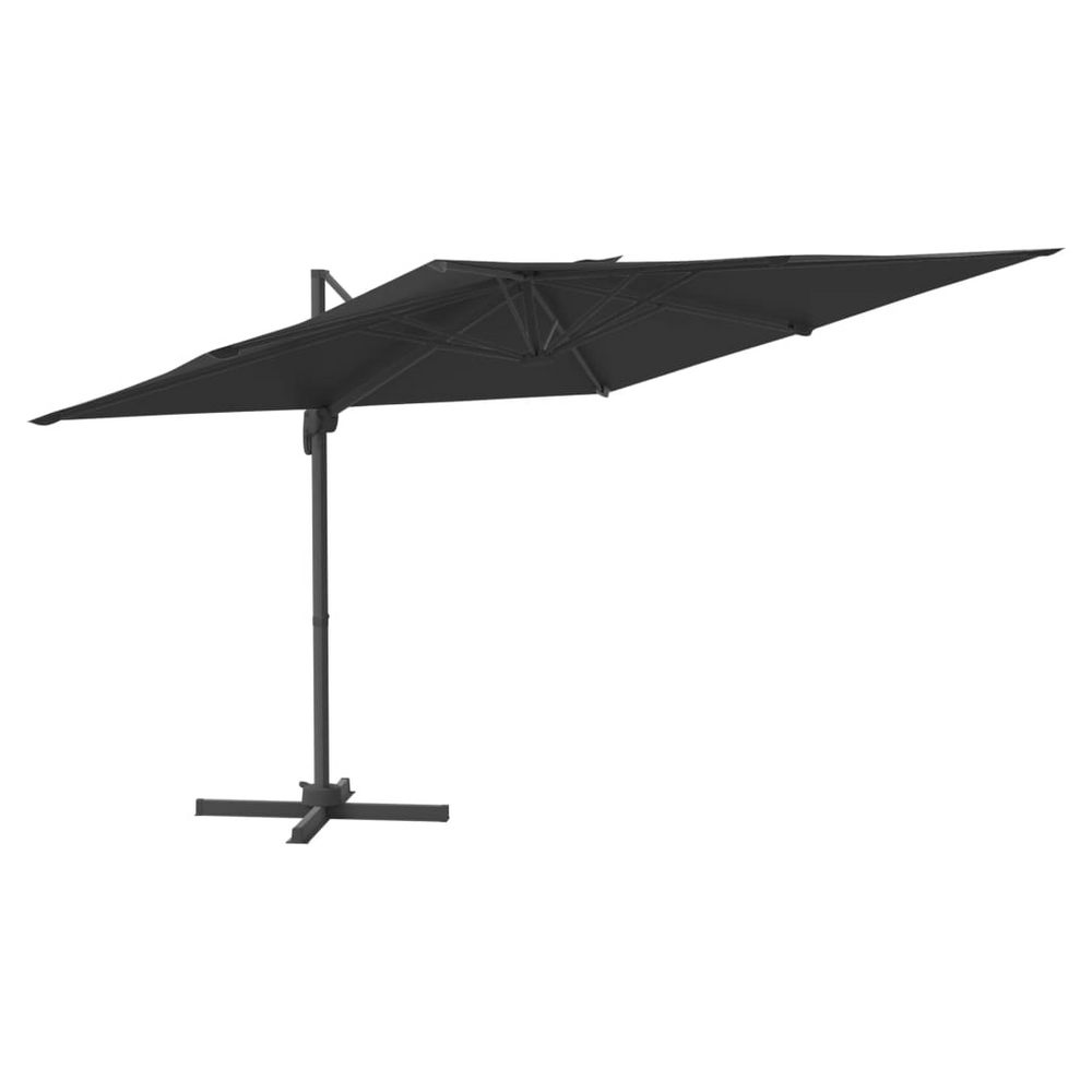 Cantilever Umbrella with Aluminium Pole Black 400x300 cm - anydaydirect