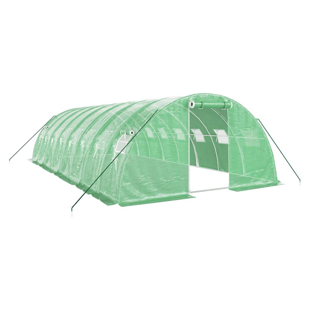 vidaXL Greenhouse with Steel Frame Green 32 m² 8x4x2 m - anydaydirect