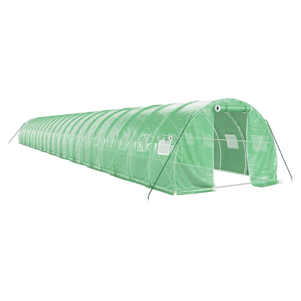 vidaXL Greenhouse with Steel Frame Green 66 m² 22x3x2 m - anydaydirect