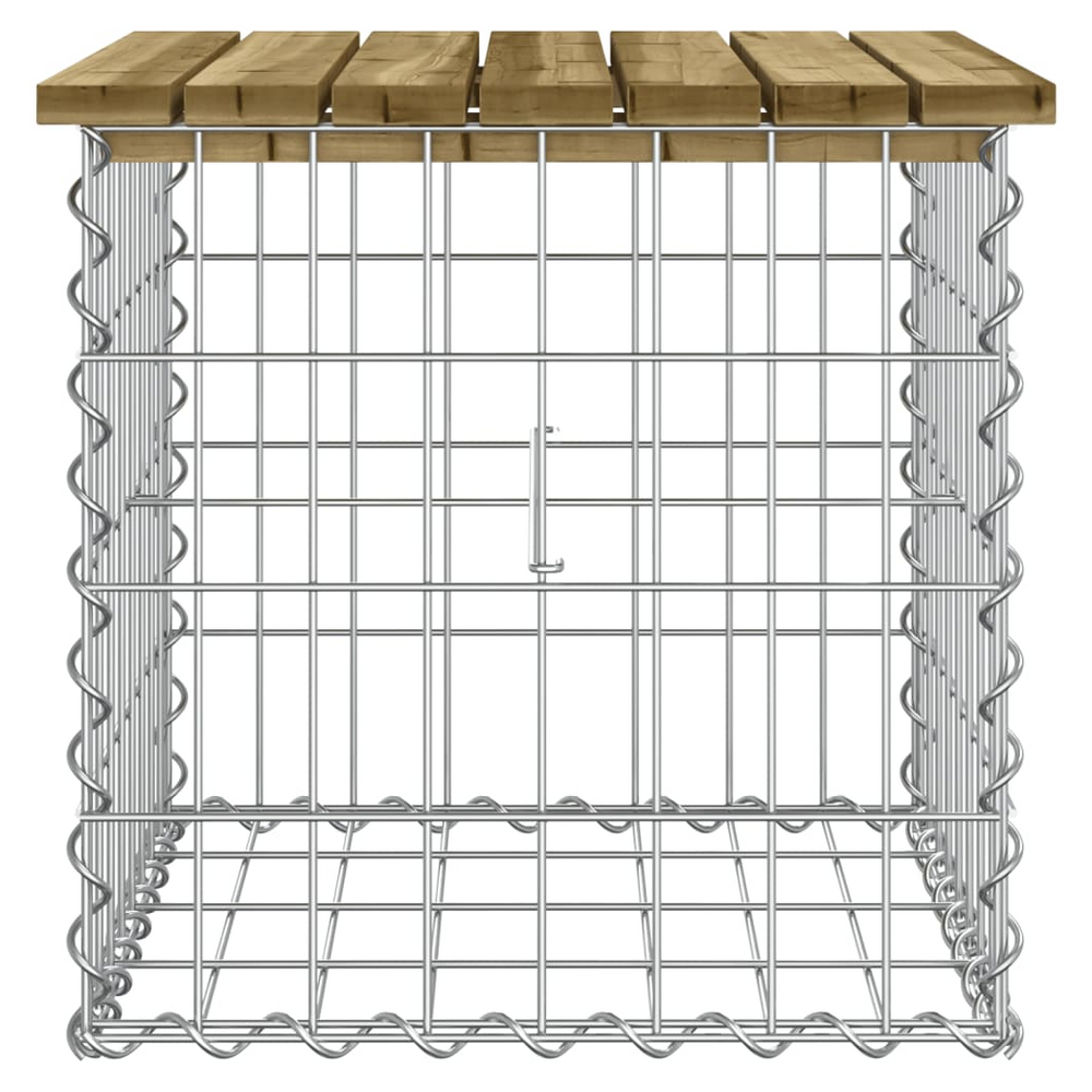 vidaXL Garden Bench Gabion Design 43x44x42 cm Impregnated Wood Pine - anydaydirect