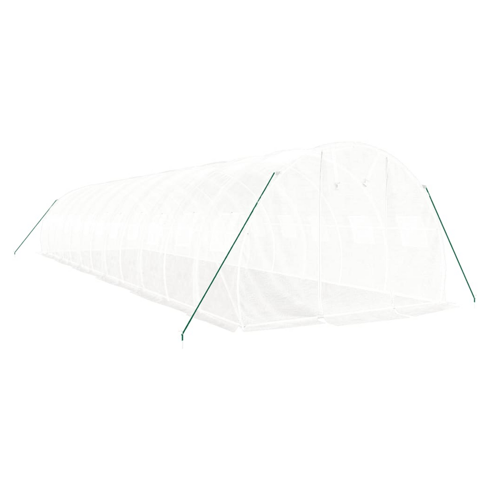 vidaXL Greenhouse with Steel Frame White 36 m² 12x3x2 m - anydaydirect