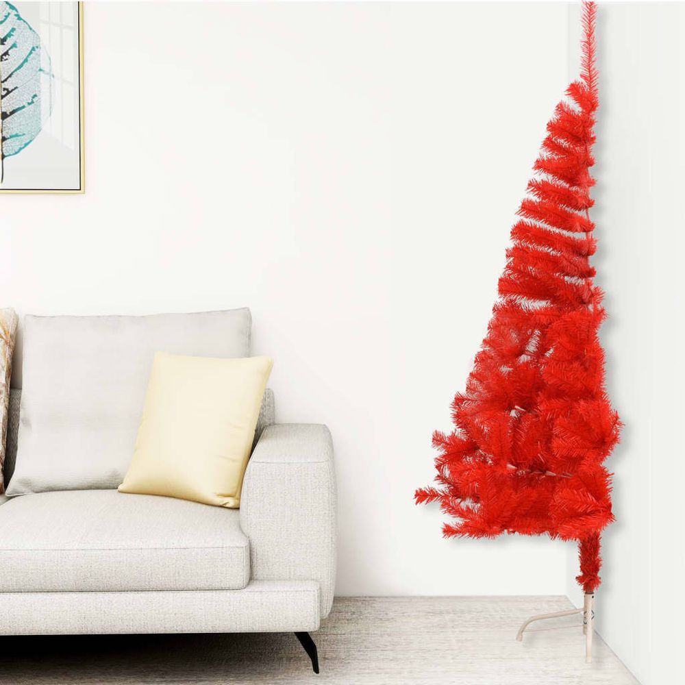 Artificial Half Christmas Tree with Stand Green 150 cm to 240 cm PVC - anydaydirect