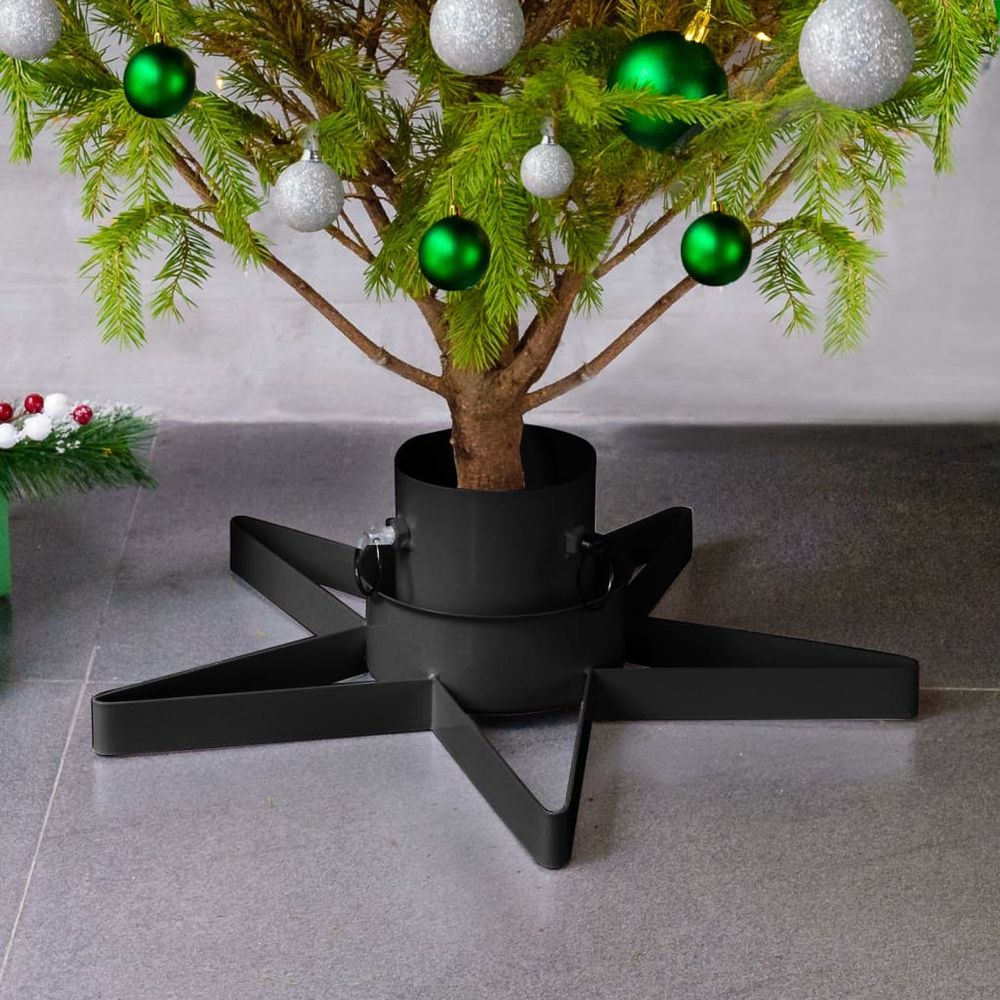 Christmas Tree Stand Black 47x47x13.5 cm - anydaydirect