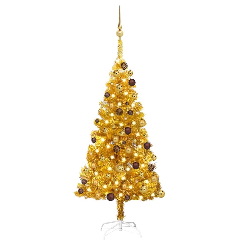 Artificial Christmas Tree with LEDs&Ball Set 120 cm  to 240cm PVC - anydaydirect