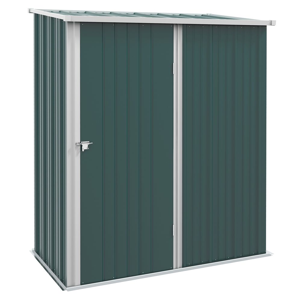Outsunny Outdoor Storage Shed Steel Garden Shed w/ Lockable Door for Garden - anydaydirect