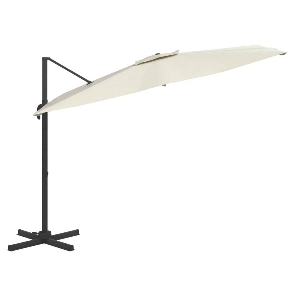 Cantilever Umbrella with Aluminium Pole Sand White 300x300 cm - anydaydirect