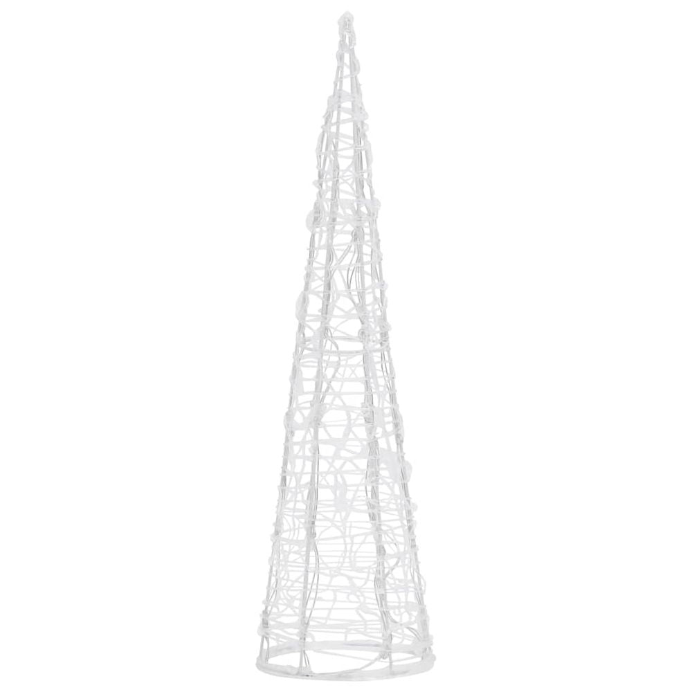 Acrylic Decorative Pyramid LED Light Cone Warm White 60 cm - anydaydirect