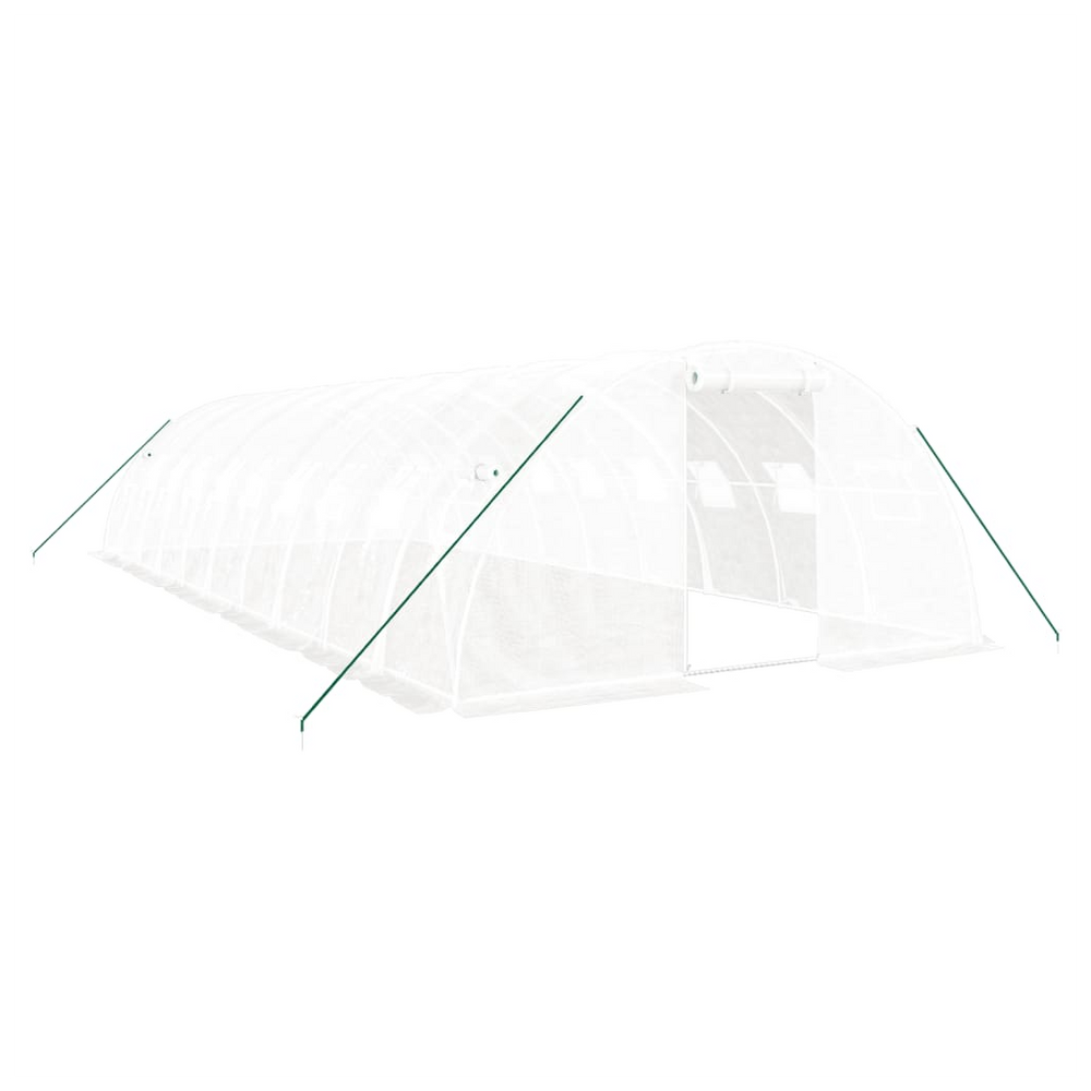 vidaXL Greenhouse with Steel Frame White 40 m² 10x4x2 m - anydaydirect