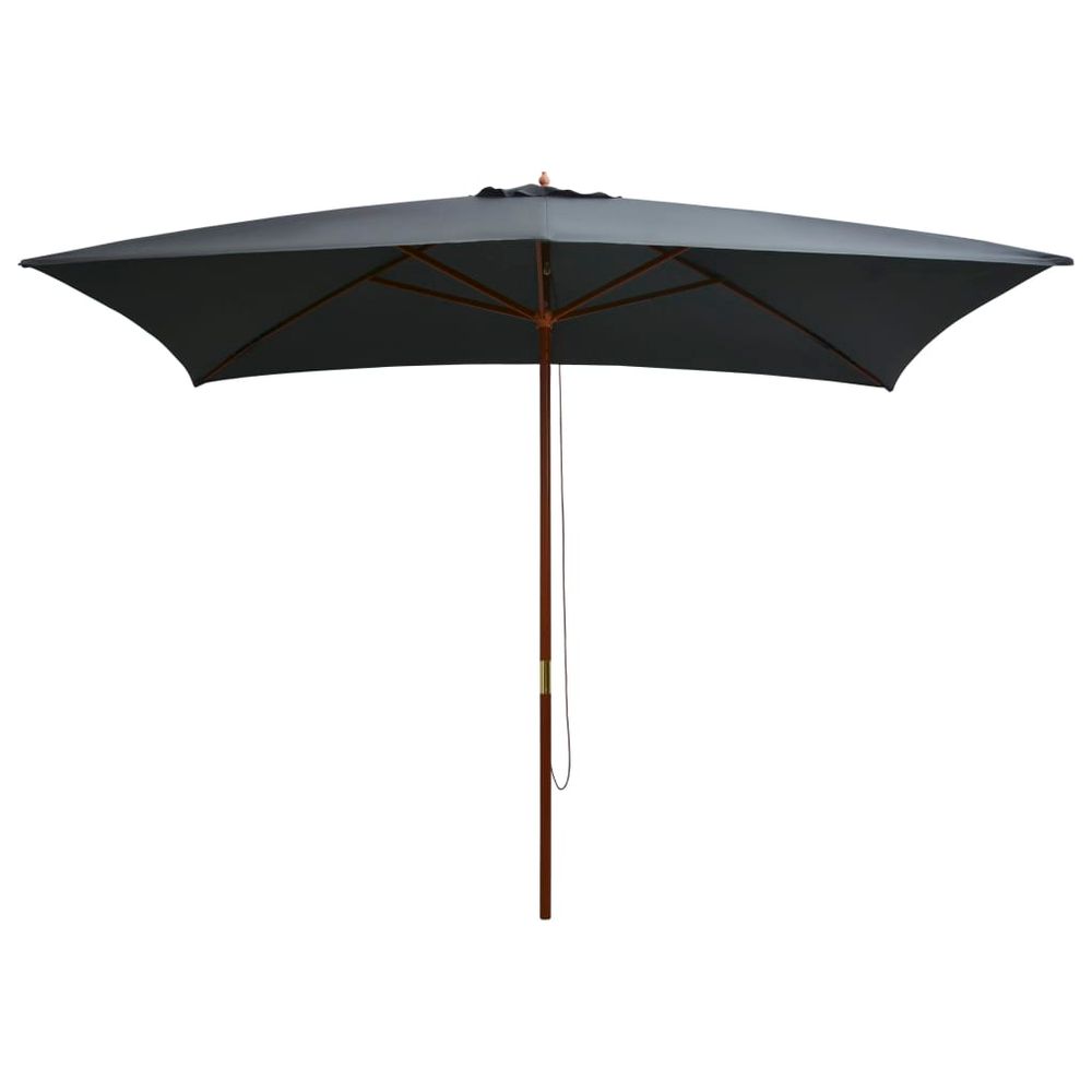 Outdoor Parasol with Wooden Pole 200x300 cm - anydaydirect