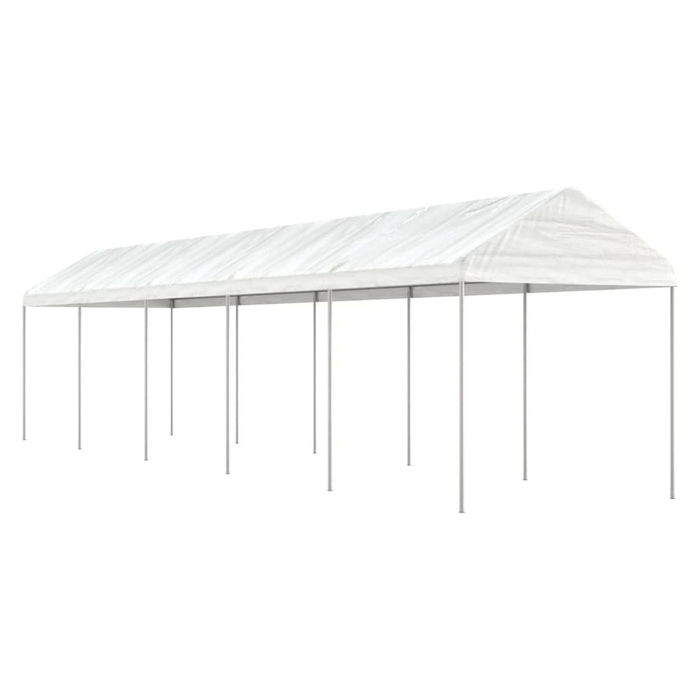 vidaXL Gazebo with Roof White 11.15x2.28x2.69 m Polyethylene - anydaydirect