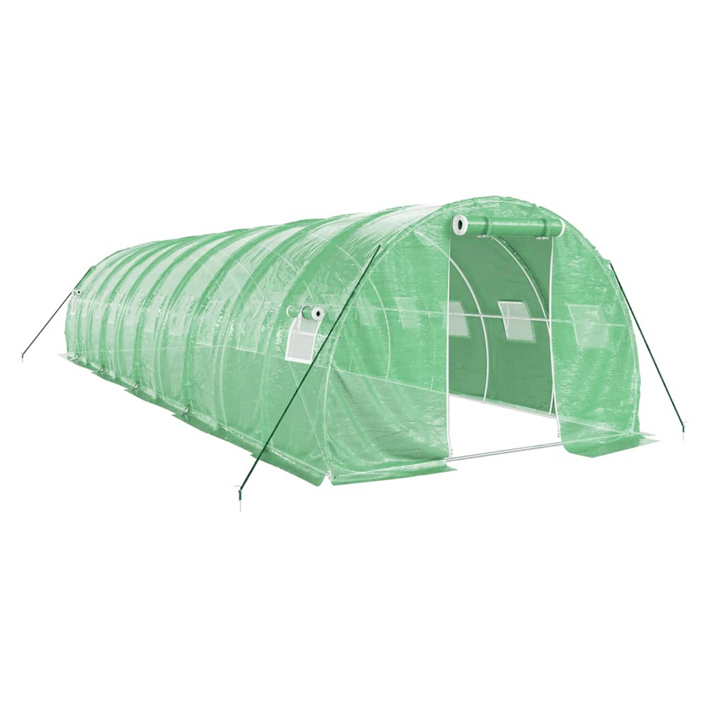 vidaXL Greenhouse with Steel Frame Green 30 m² 10x3x2 m - anydaydirect