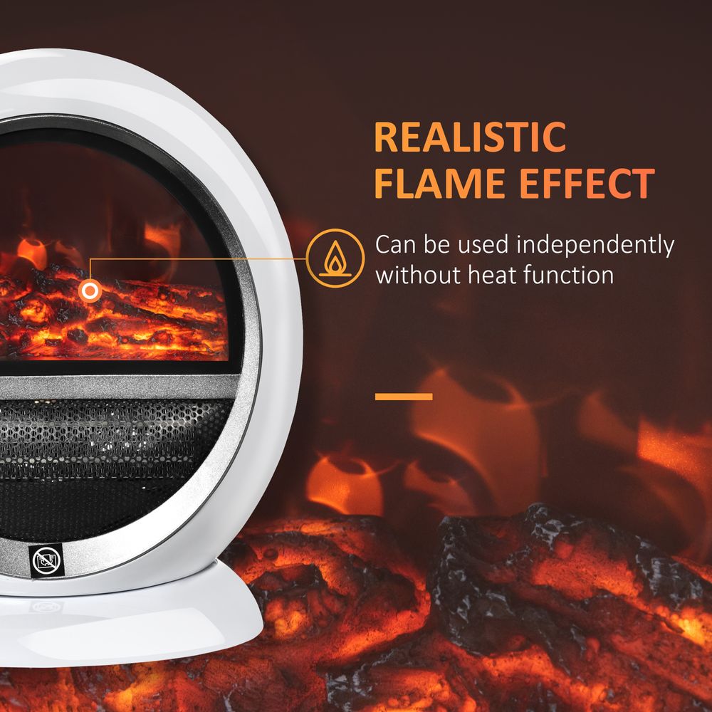 Free standing Electric Fireplace Flame Effect Rotatable Overheating Protection - anydaydirect